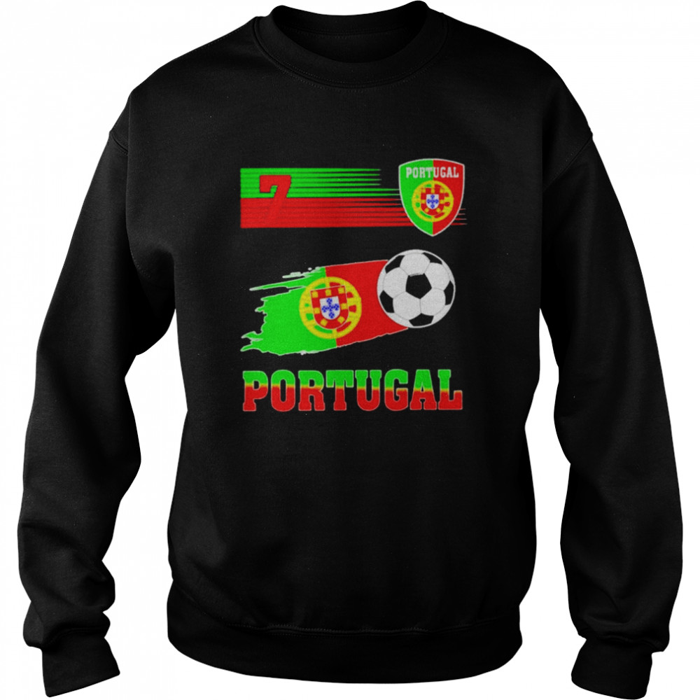 Portugal soccer flag jersey portuguese retro 7 2022 s T-shirt Unisex Sweatshirt