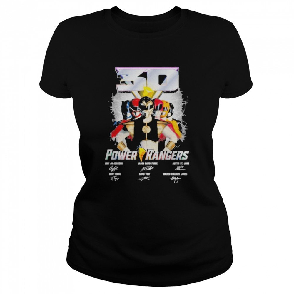Power Rangers 30 2022 signatures shirt Classic Women's T-shirt