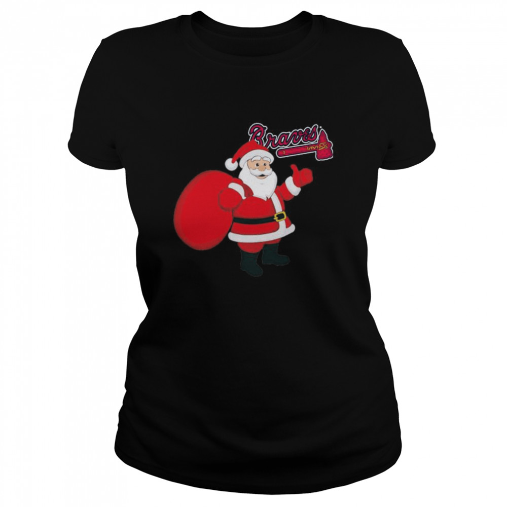 Santa Claus Atlanta Braves MLB Christmas 2022 shirt Classic Women's T-shirt