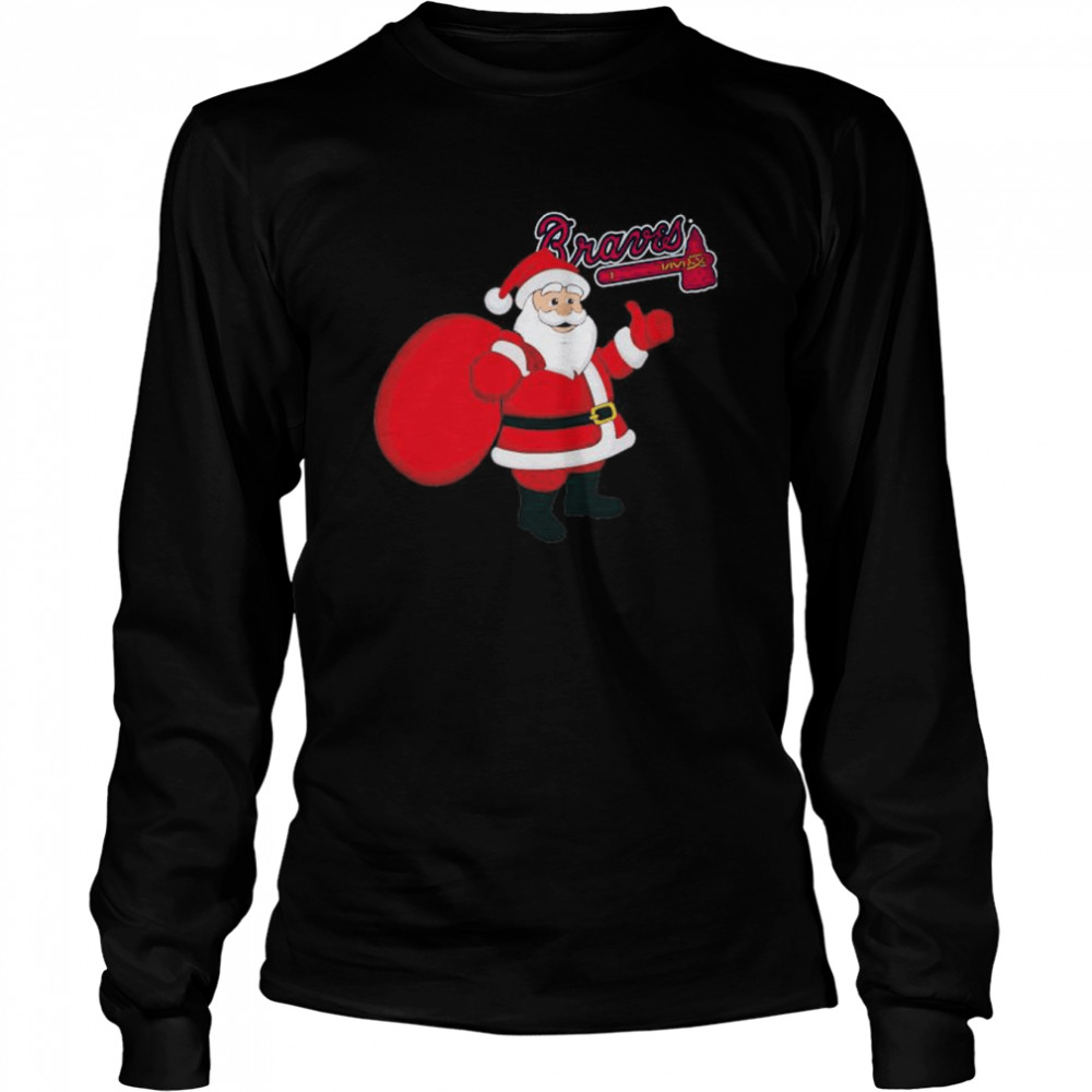 Santa Claus Atlanta Braves MLB Christmas 2022 shirt Long Sleeved T-shirt