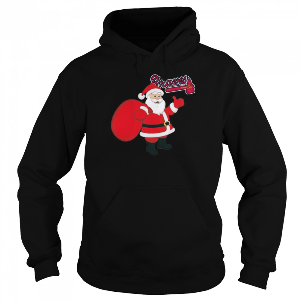 Santa Claus Atlanta Braves MLB Christmas 2022 shirt Unisex Hoodie
