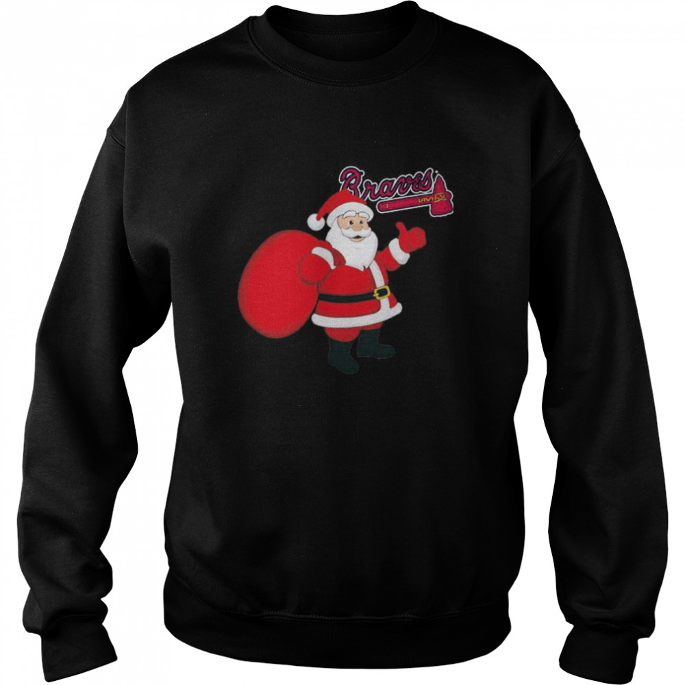 Santa Claus Atlanta Braves MLB Christmas 2022 shirt Unisex Sweatshirt