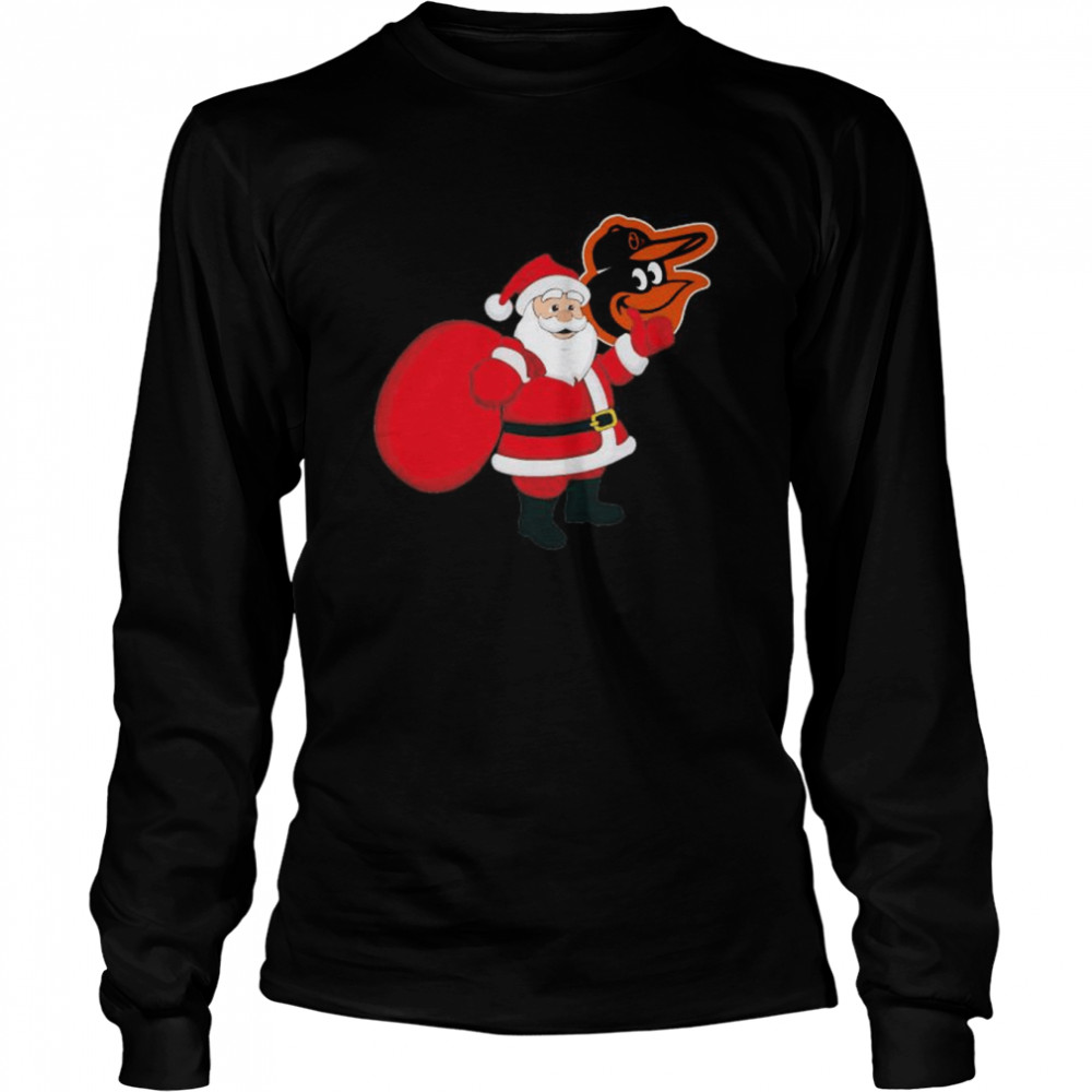 Santa Claus Baltimore Orioles MLB Christmas 2022 shirt Long Sleeved T-shirt