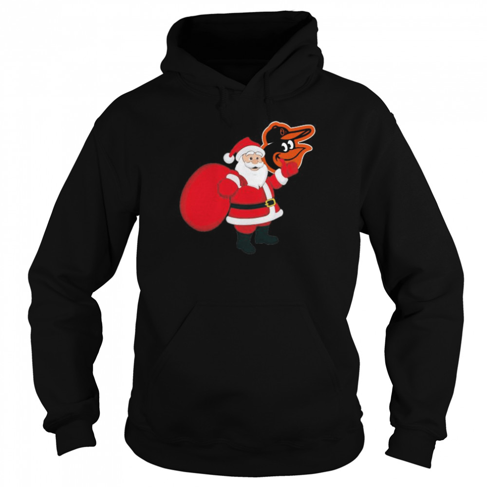 Santa Claus Baltimore Orioles MLB Christmas 2022 shirt Unisex Hoodie