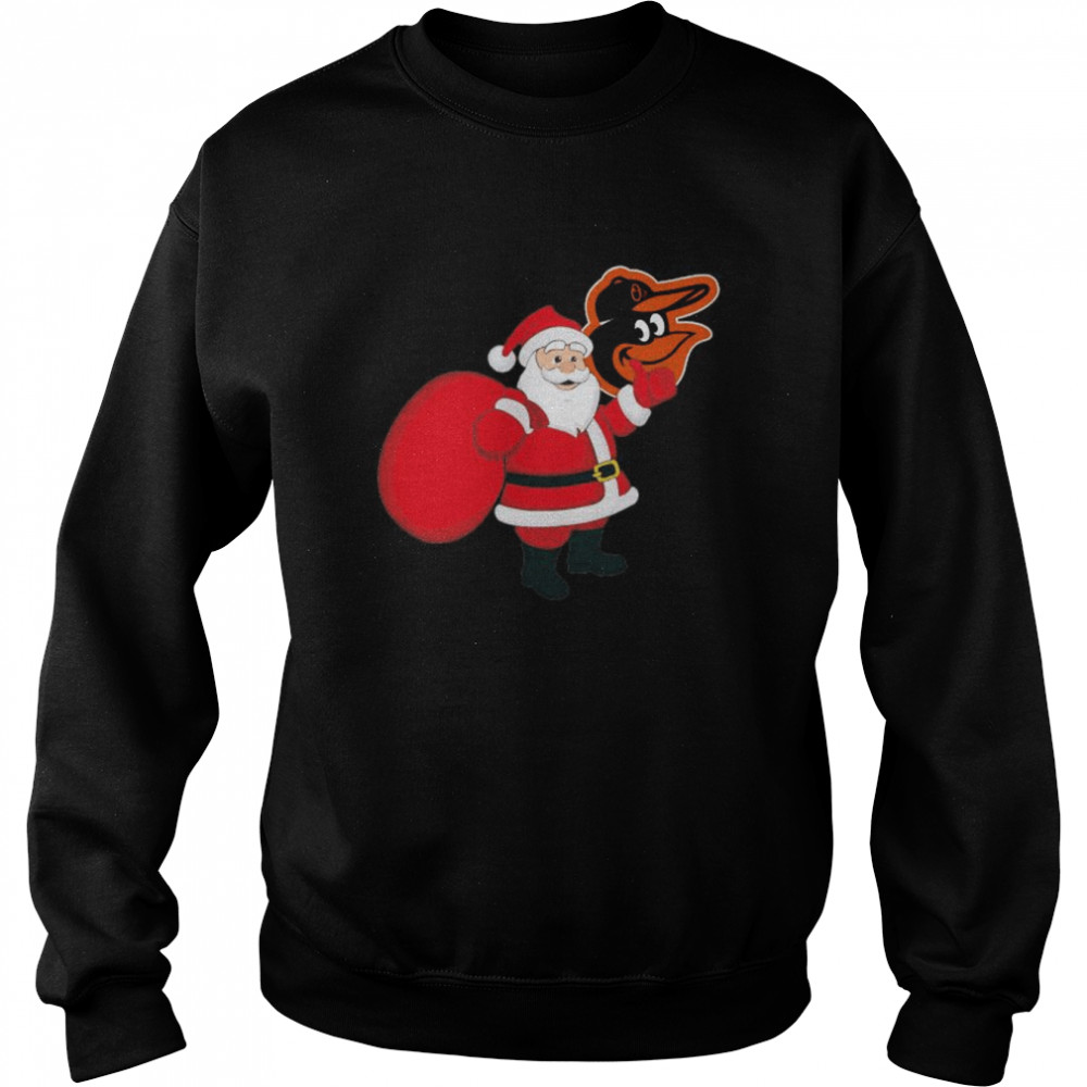 Santa Claus Baltimore Orioles MLB Christmas 2022 shirt Unisex Sweatshirt