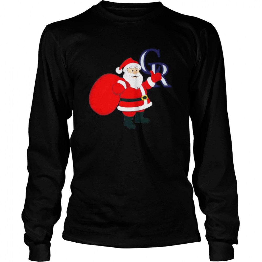 Santa Claus Colorado Rockies MLB Christmas 2022 shirt Long Sleeved T-shirt