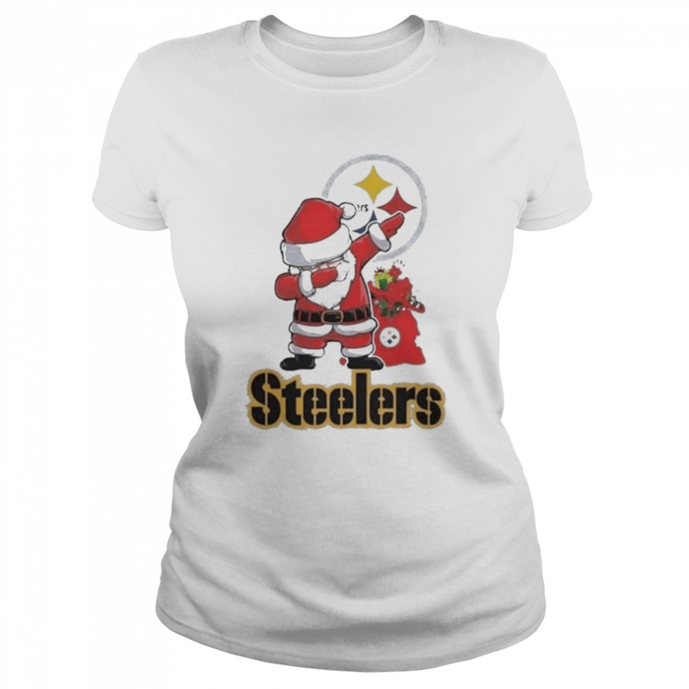 Santa Claus Dabbing Pittsburgh Steelers NFL Christmas 2022 shirt Classic Women's T-shirt