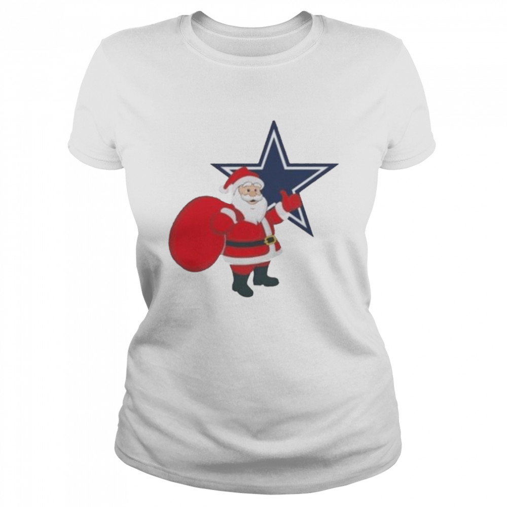 Santa Claus Dallas Cowboys NFL Christmas 2022 shirt Classic Women's T-shirt
