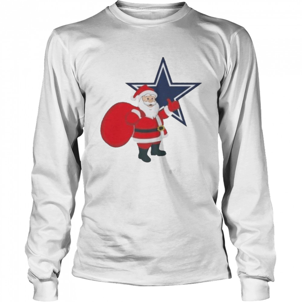 Santa Claus Dallas Cowboys NFL Christmas 2022 shirt Long Sleeved T-shirt