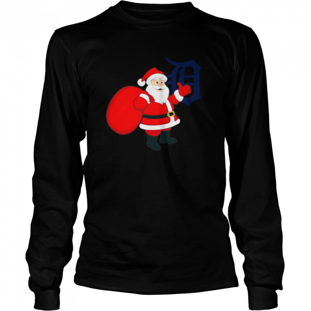 Santa Claus Detroit Tigers MLB Christmas 2022 shirt Long Sleeved T-shirt