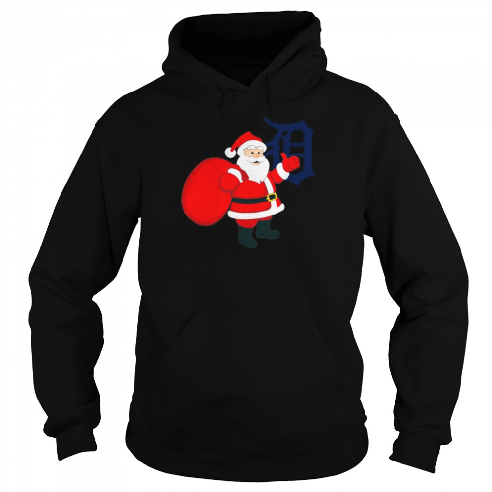 Santa Claus Detroit Tigers MLB Christmas 2022 shirt Unisex Hoodie