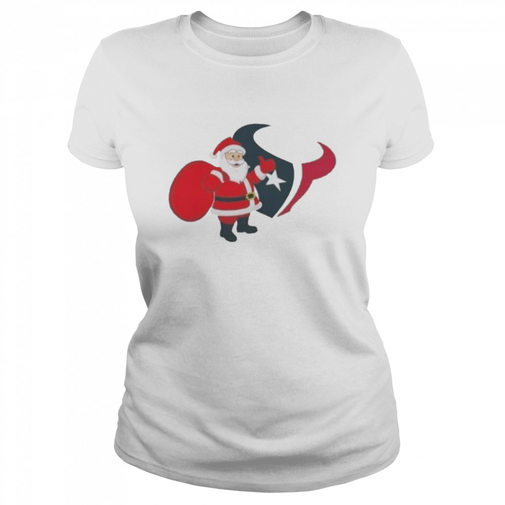Santa Claus Houston Texans NFL Christmas 2022 shirt Classic Women's T-shirt