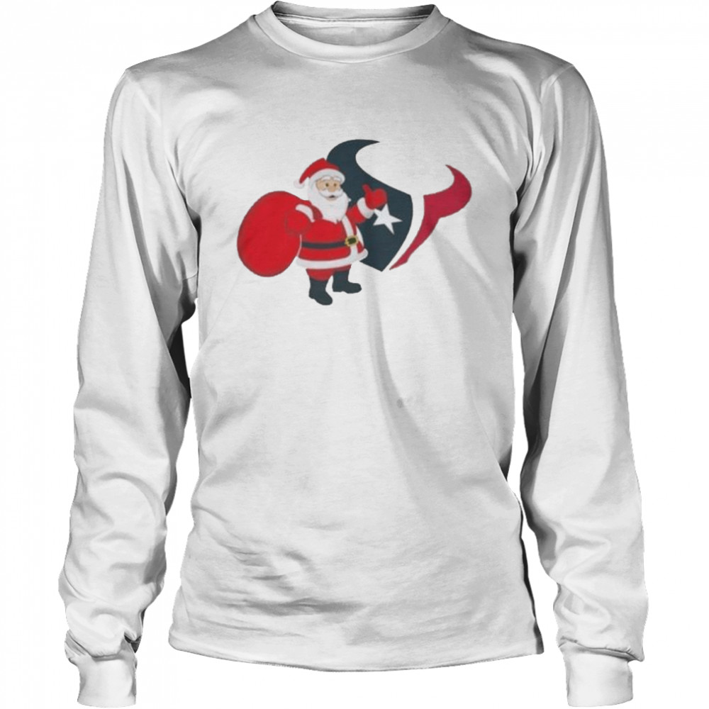 Santa Claus Houston Texans NFL Christmas 2022 shirt Long Sleeved T-shirt