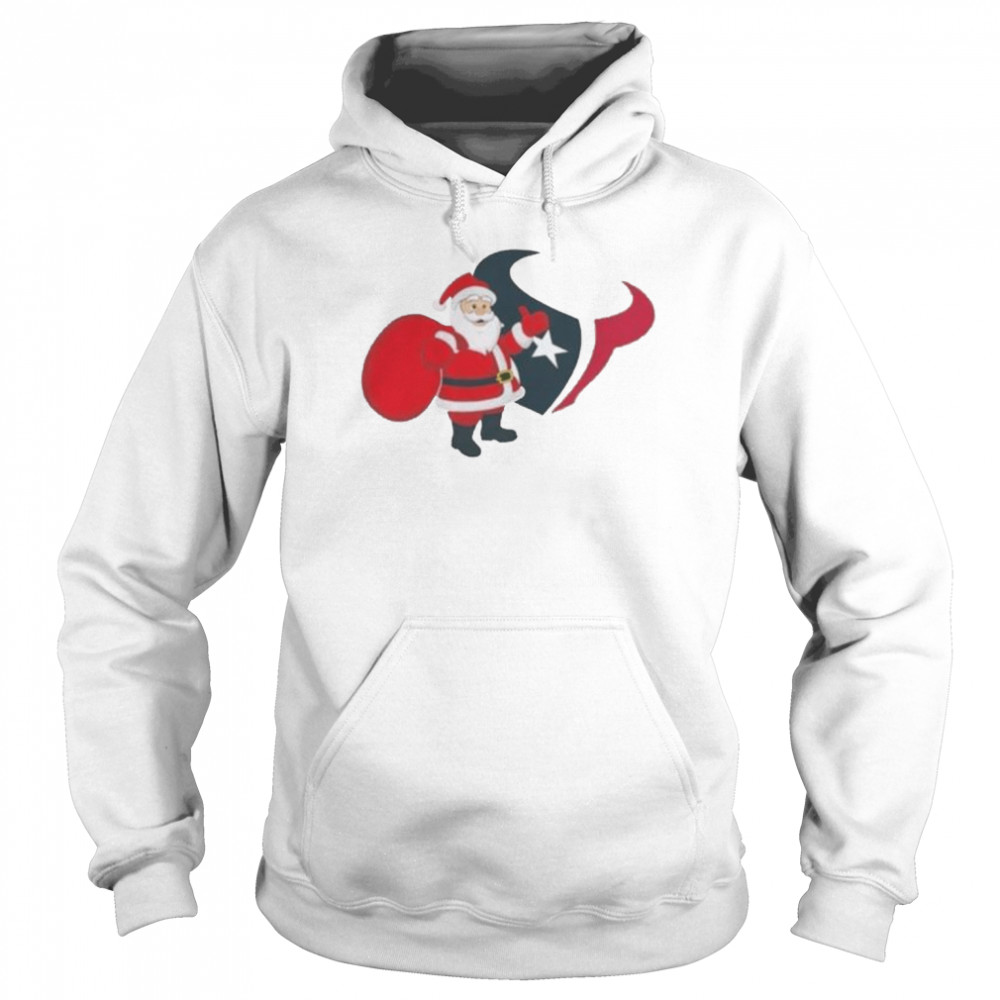 Santa Claus Houston Texans NFL Christmas 2022 shirt Unisex Hoodie