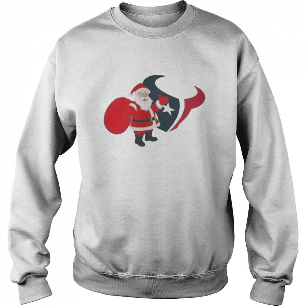 Santa Claus Houston Texans NFL Christmas 2022 shirt Unisex Sweatshirt