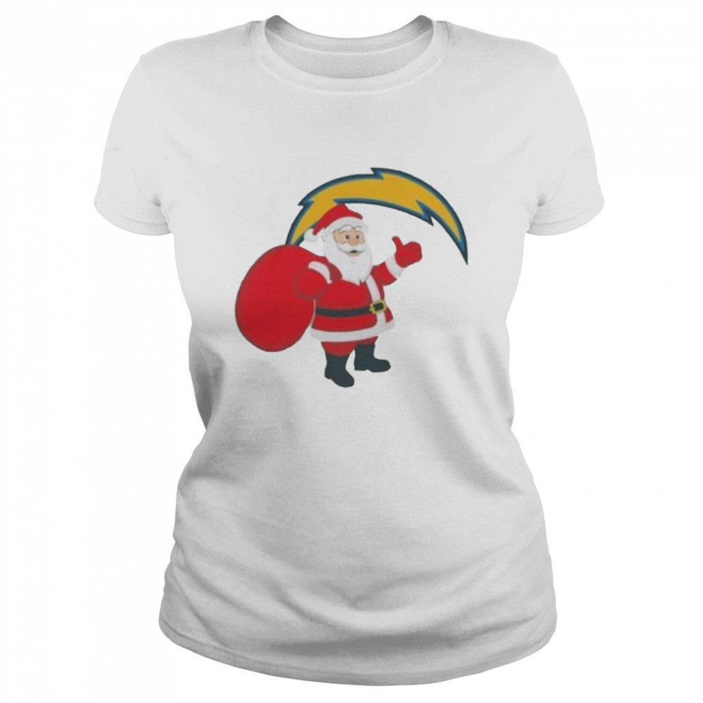 Santa Claus Los Angeles Chargers NFL Christmas 2022 shirt Classic Women's T-shirt
