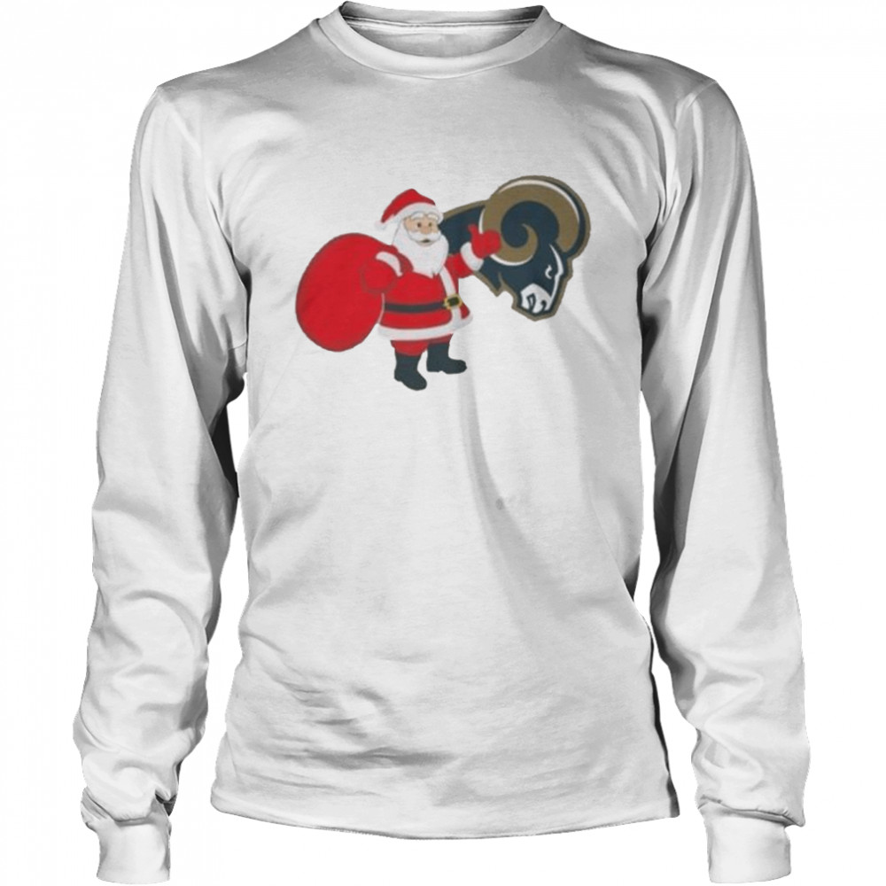 Santa Claus Los Angeles Rams NFL Christmas 2022 shirt Long Sleeved T-shirt