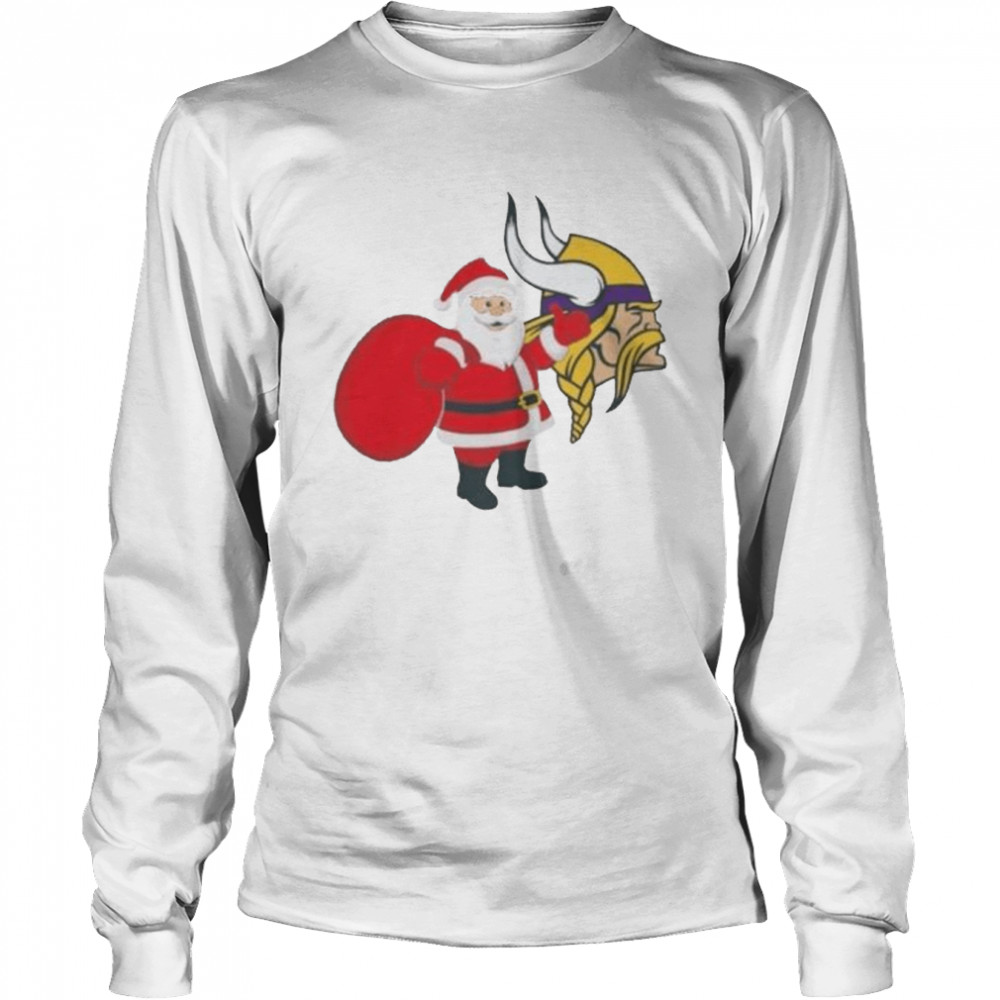 Santa Claus Minnesota Vikings NFL Christmas 2022 shirt Long Sleeved T-shirt
