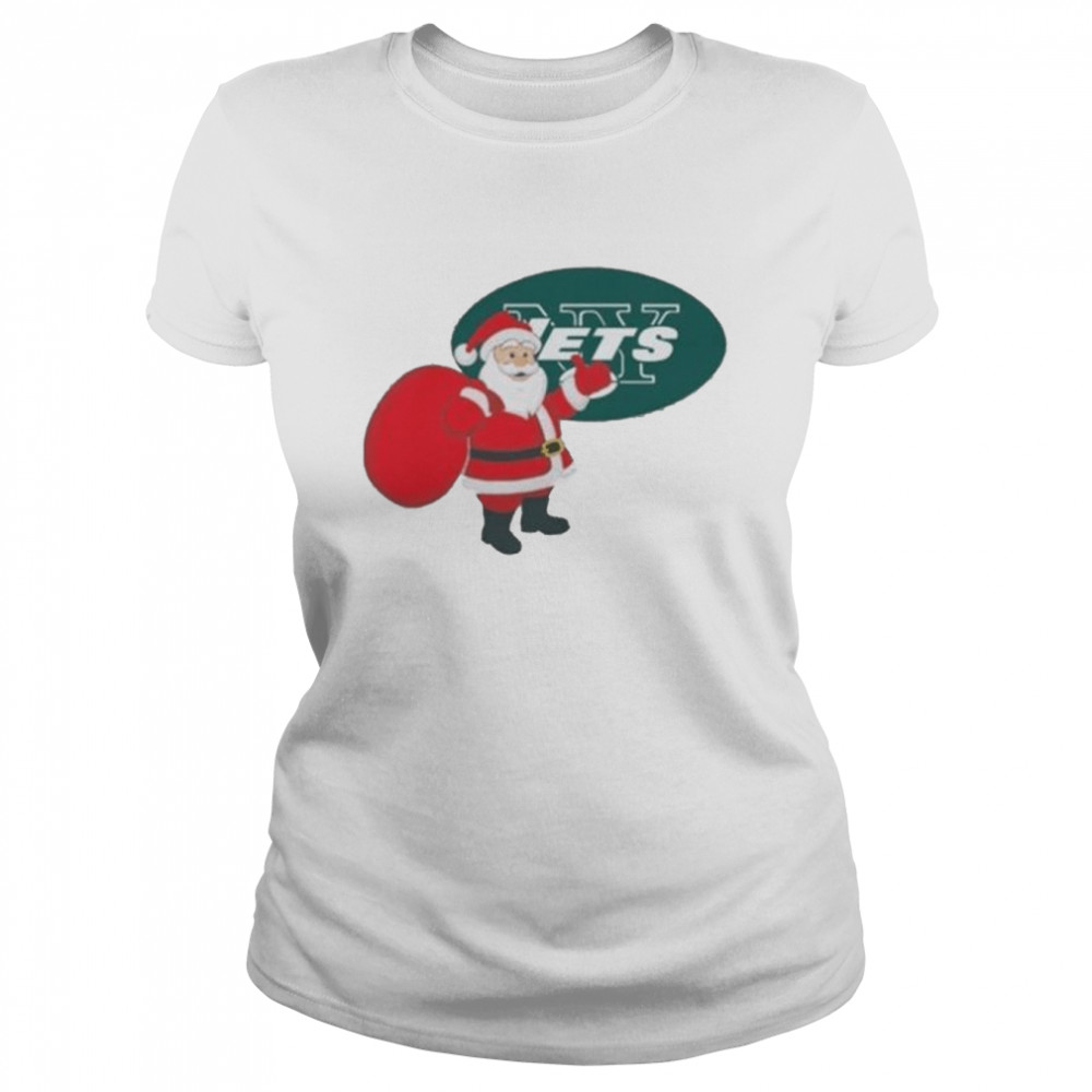 Santa Claus New York Jets NFL Christmas 2022 shirt Classic Women's T-shirt