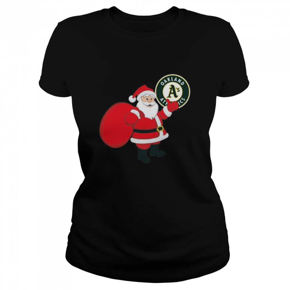 Santa Claus Oakland Athletics MLB Christmas 2022 shirt Classic Women's T-shirt
