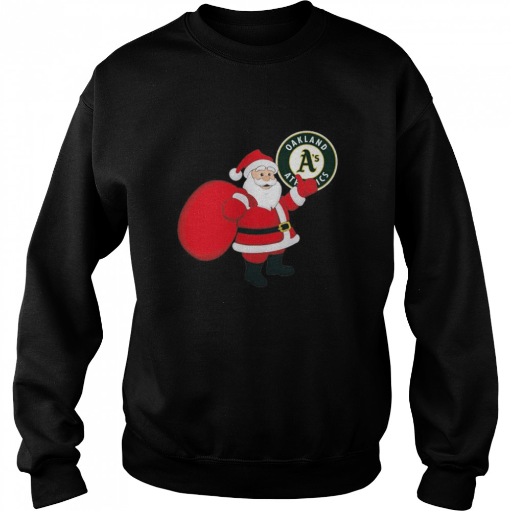 Santa Claus Oakland Athletics MLB Christmas 2022 shirt Unisex Sweatshirt