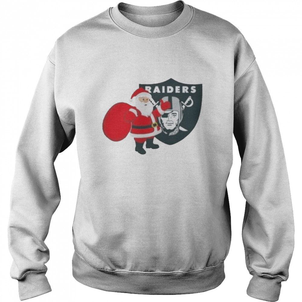 Santa Claus Oakland Raiders NFL Christmas 2022 shirt Unisex Sweatshirt