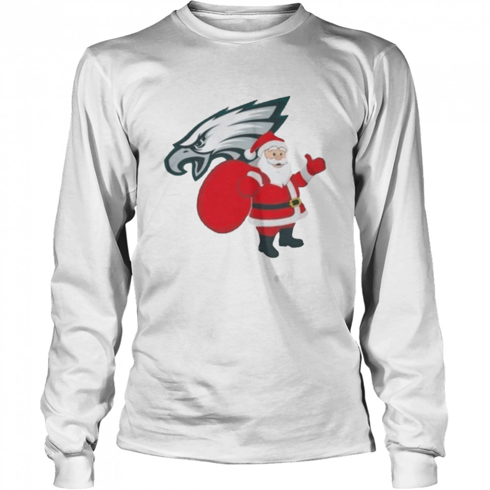 Santa Claus Philadelphia Eagles NFL Christmas 2022 shirt Long Sleeved T-shirt
