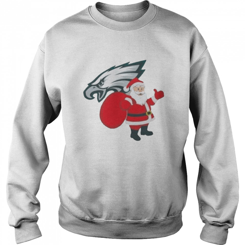 Santa Claus Philadelphia Eagles NFL Christmas 2022 shirt Unisex Sweatshirt