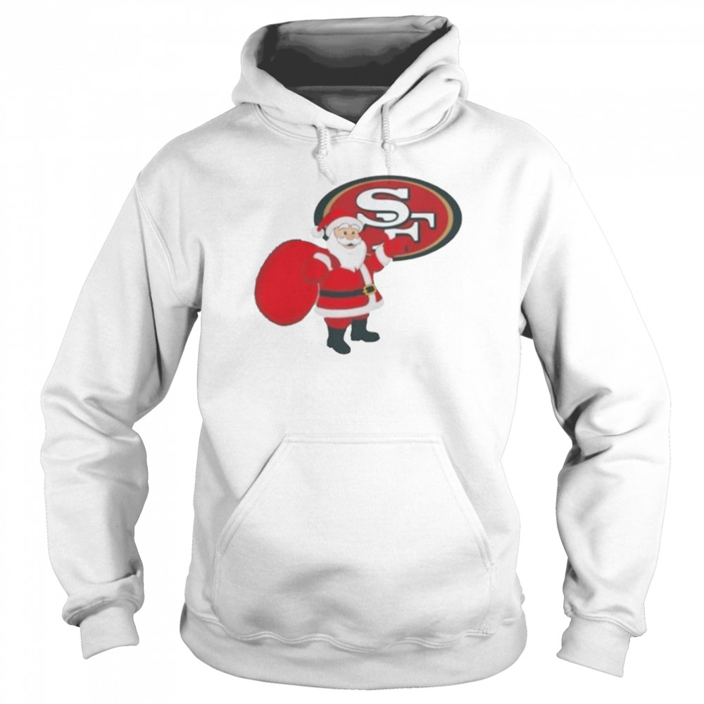 Santa Claus San Francisco 49ers NFL Christmas 2022 shirt Unisex Hoodie