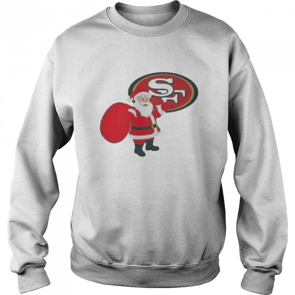 Santa Claus San Francisco 49ers NFL Christmas 2022 shirt Unisex Sweatshirt