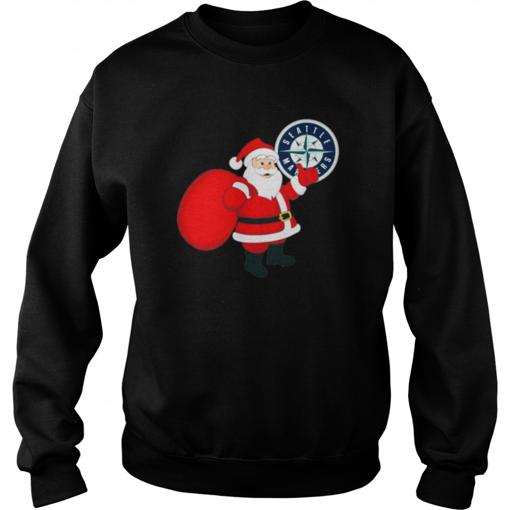 Santa Claus Seattle Mariners MLB Christmas 2022 shirt Unisex Sweatshirt