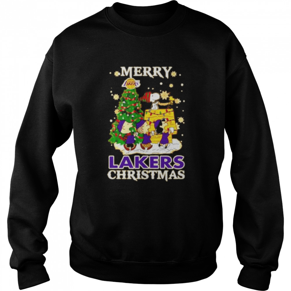 Snoopy And Friends Merry Los Angeles Lakers Christmas  Unisex Sweatshirt