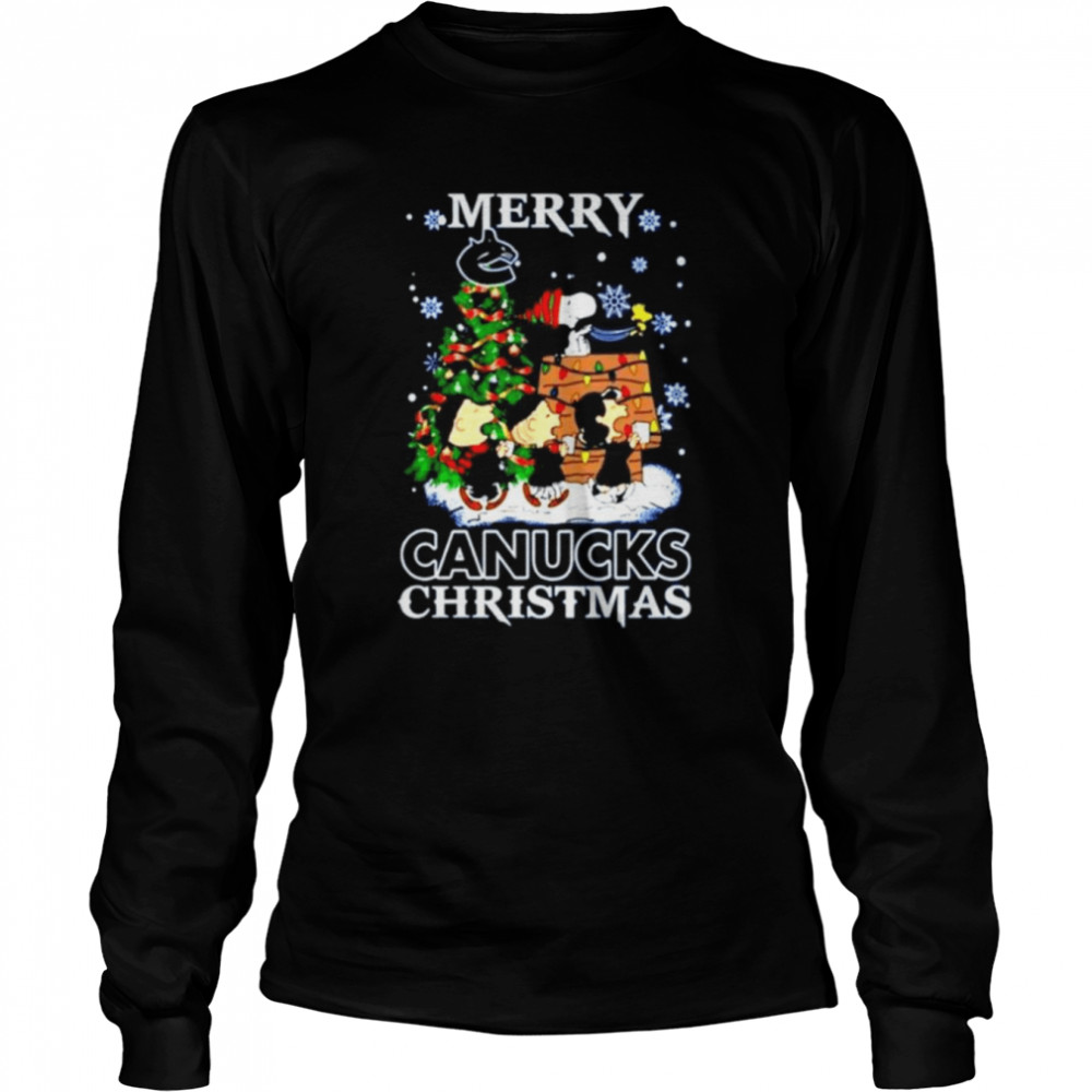 Snoopy And Friends Merry Vancouver Canucks Christmas  Long Sleeved T-shirt