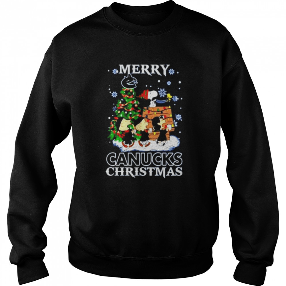 Snoopy And Friends Merry Vancouver Canucks Christmas  Unisex Sweatshirt