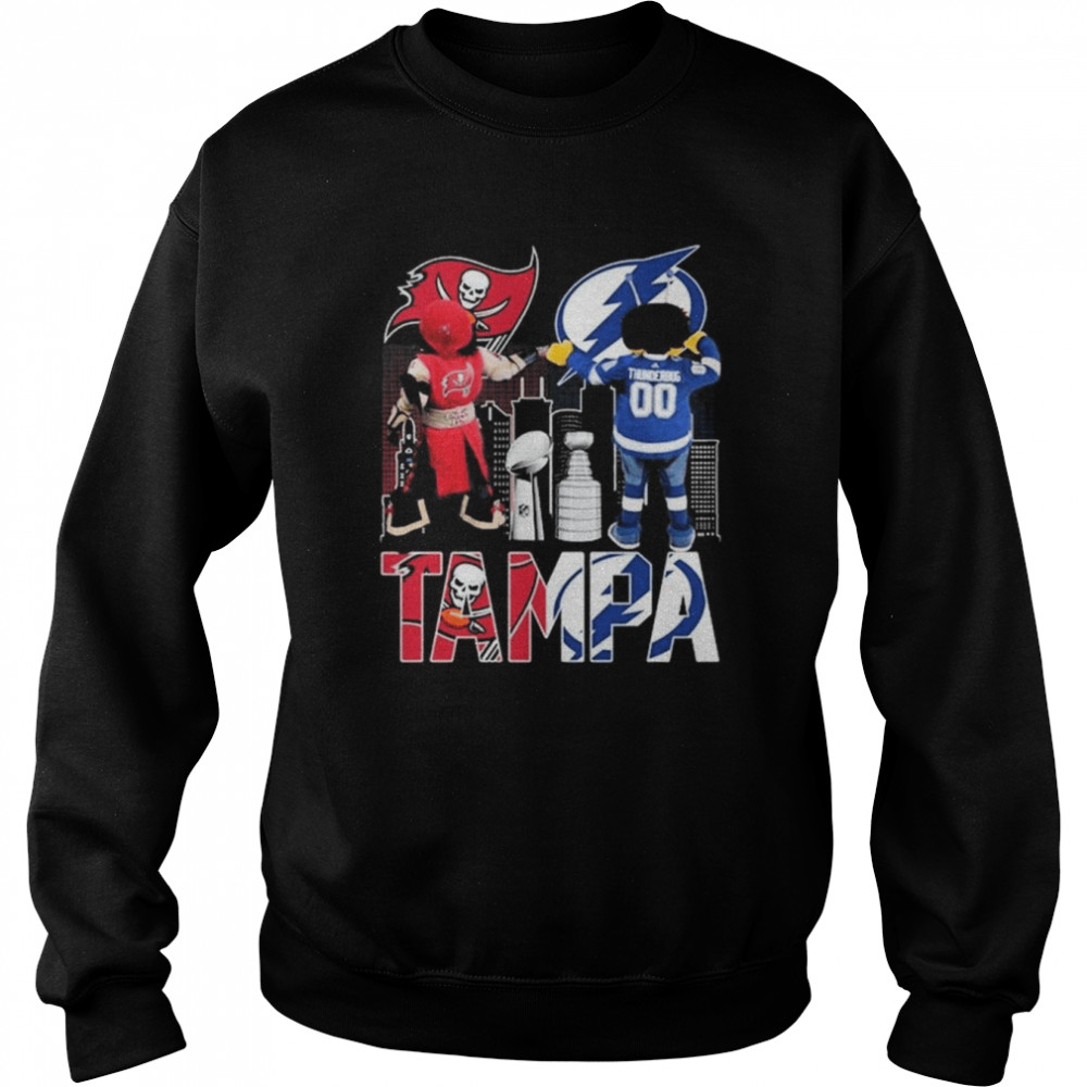 Tampa Bay Buccaneers Captain Fear And Tampa Bay Lightning Thunderbug  Unisex Sweatshirt