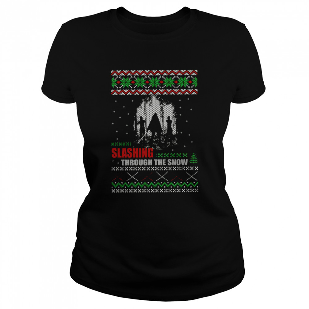The Walking Dead Michonne Ugly Christmas shirt Classic Women's T-shirt