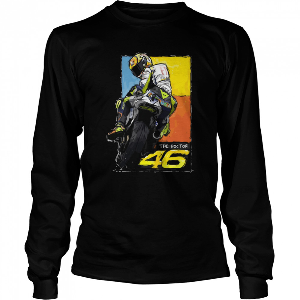 Valentino Rossi Retirement Hand Signature The Doctor 46 Original shirt Long Sleeved T-shirt