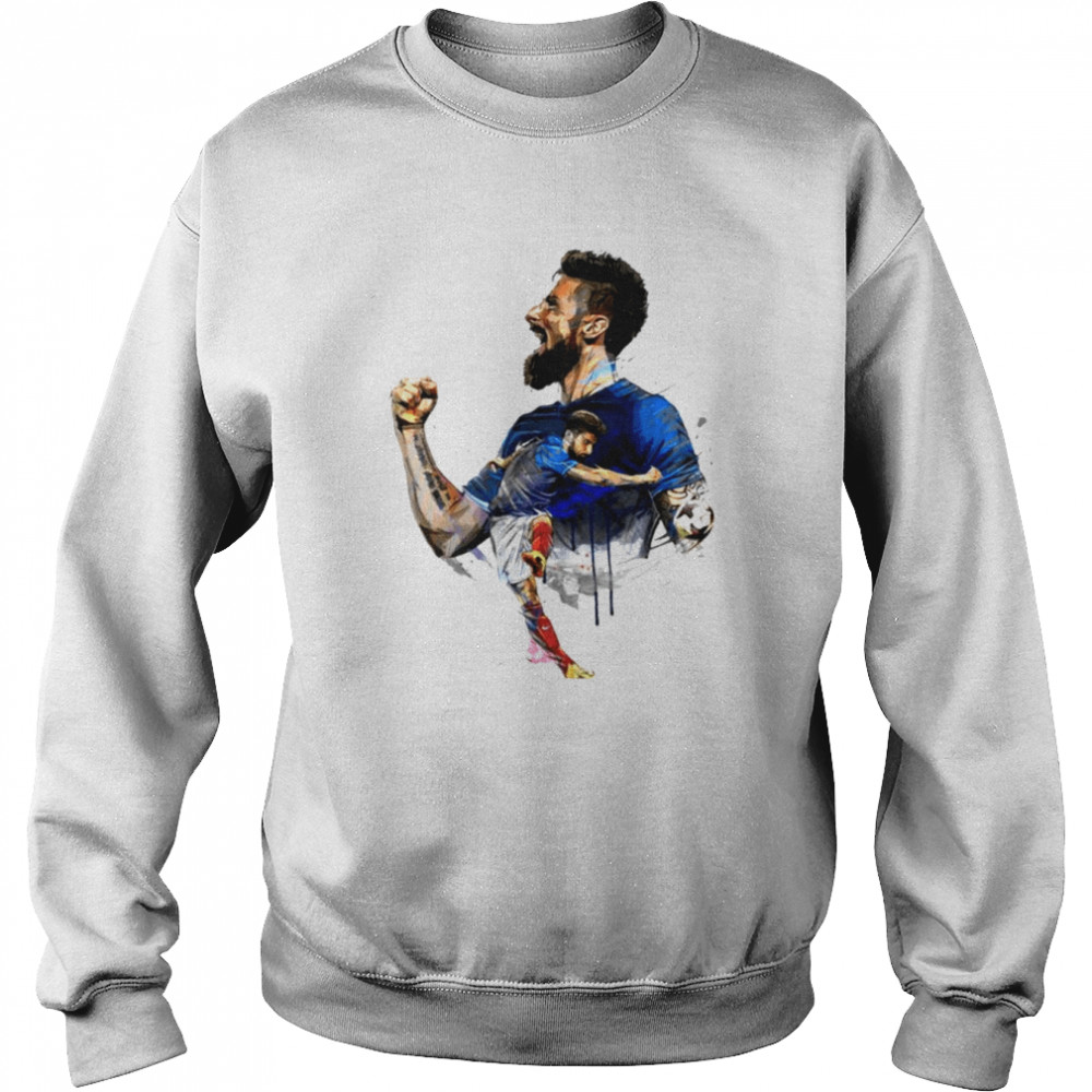 Watercolor Olivier Giroud Football shirt Unisex Sweatshirt