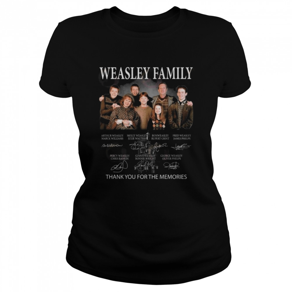 Weasley Family Thank You For The Memories Signatures  Classic Women's T-shirt