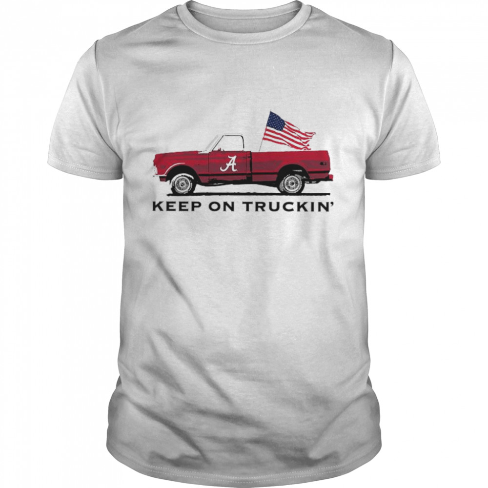 Alabama Script A All American Truck With Flag shirt