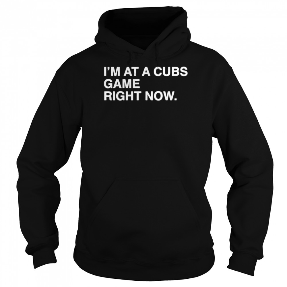 i’m at a Cubs game right now Chicago Cubs shirt Unisex Hoodie