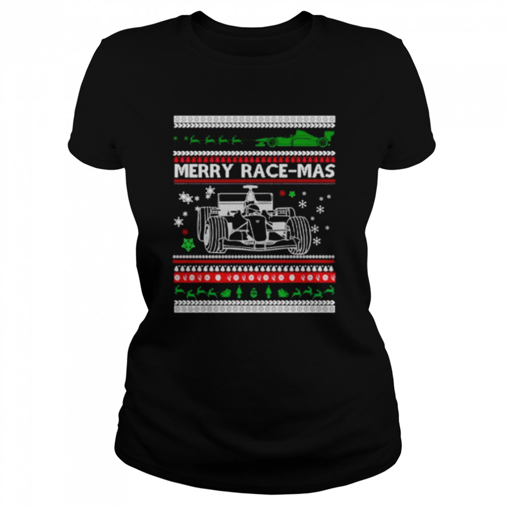 merry Race Mas F1 ugly Christmas shirt Classic Women's T-shirt