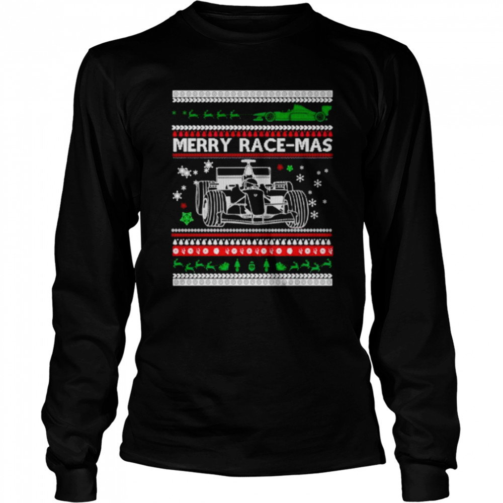 merry Race Mas F1 ugly Christmas shirt Long Sleeved T-shirt