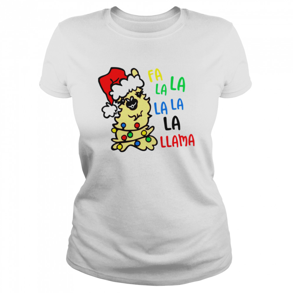 Xmas Llama Fa La La Christmas shirt Classic Women's T-shirt