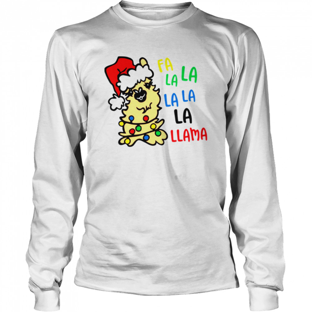 Xmas Llama Fa La La Christmas shirt Long Sleeved T-shirt