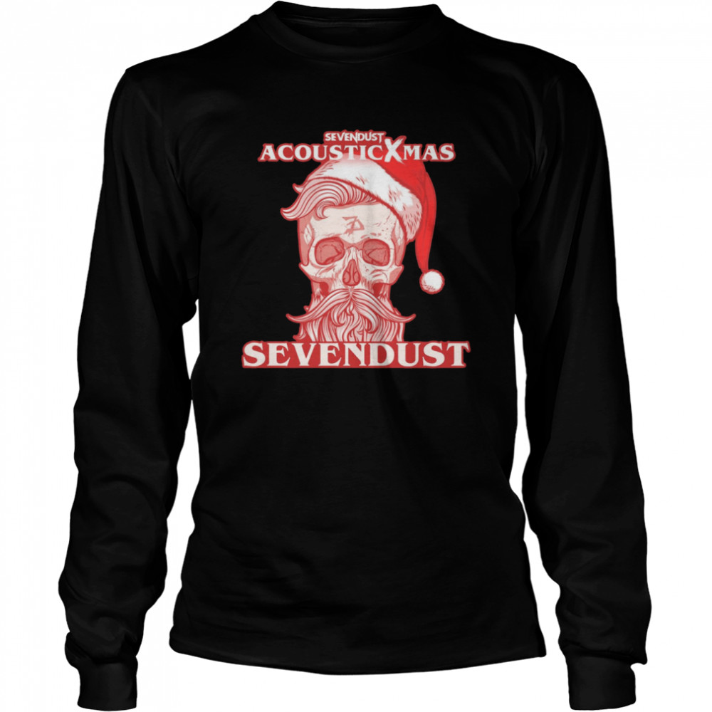 Xmas Santa Skull Acousticxmas Sevendust Christmas shirt Long Sleeved T-shirt