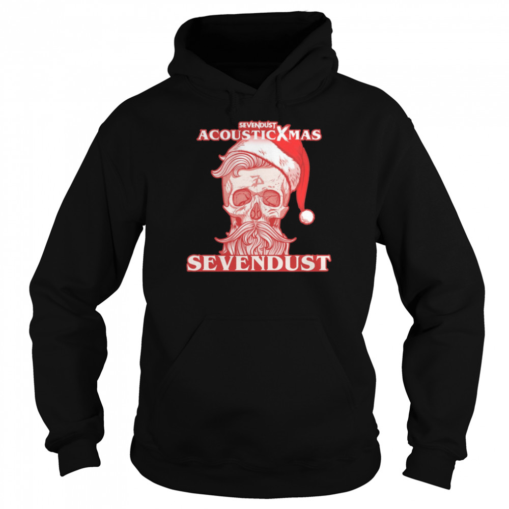 Xmas Santa Skull Acousticxmas Sevendust Christmas shirt Unisex Hoodie