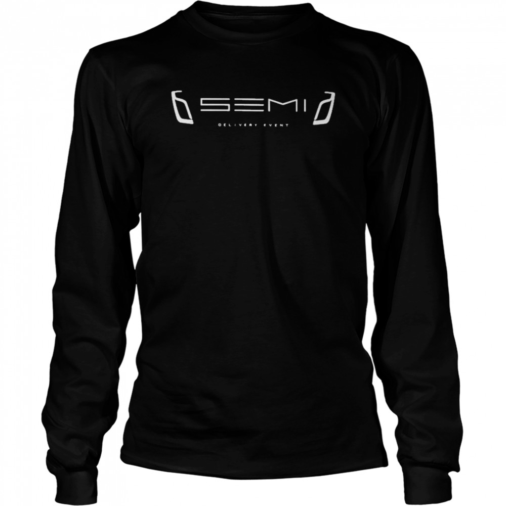 Elon musk wearing semI delivery event T-shirt Long Sleeved T-shirt