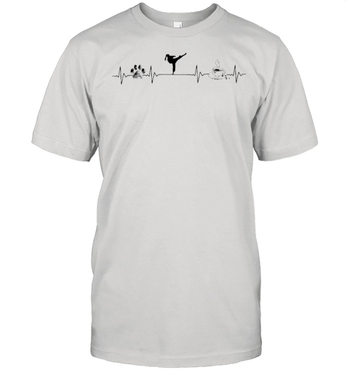 Heartbeat Dog Karate And Coffee shirt Classic Men's T-shirt
