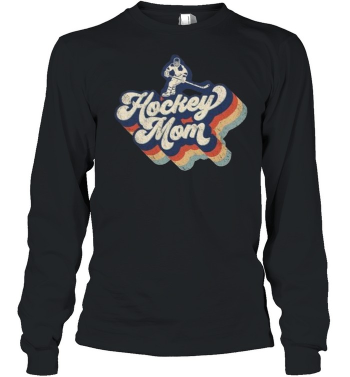 Retro Hockey Mom shirt Long Sleeved T-shirt